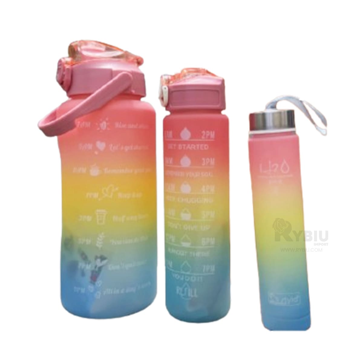 ENVASES RYBIU CO29585 2L 1L Y 300 ROSADA 3 UNIDADES + REGALO AGENDITA - 1