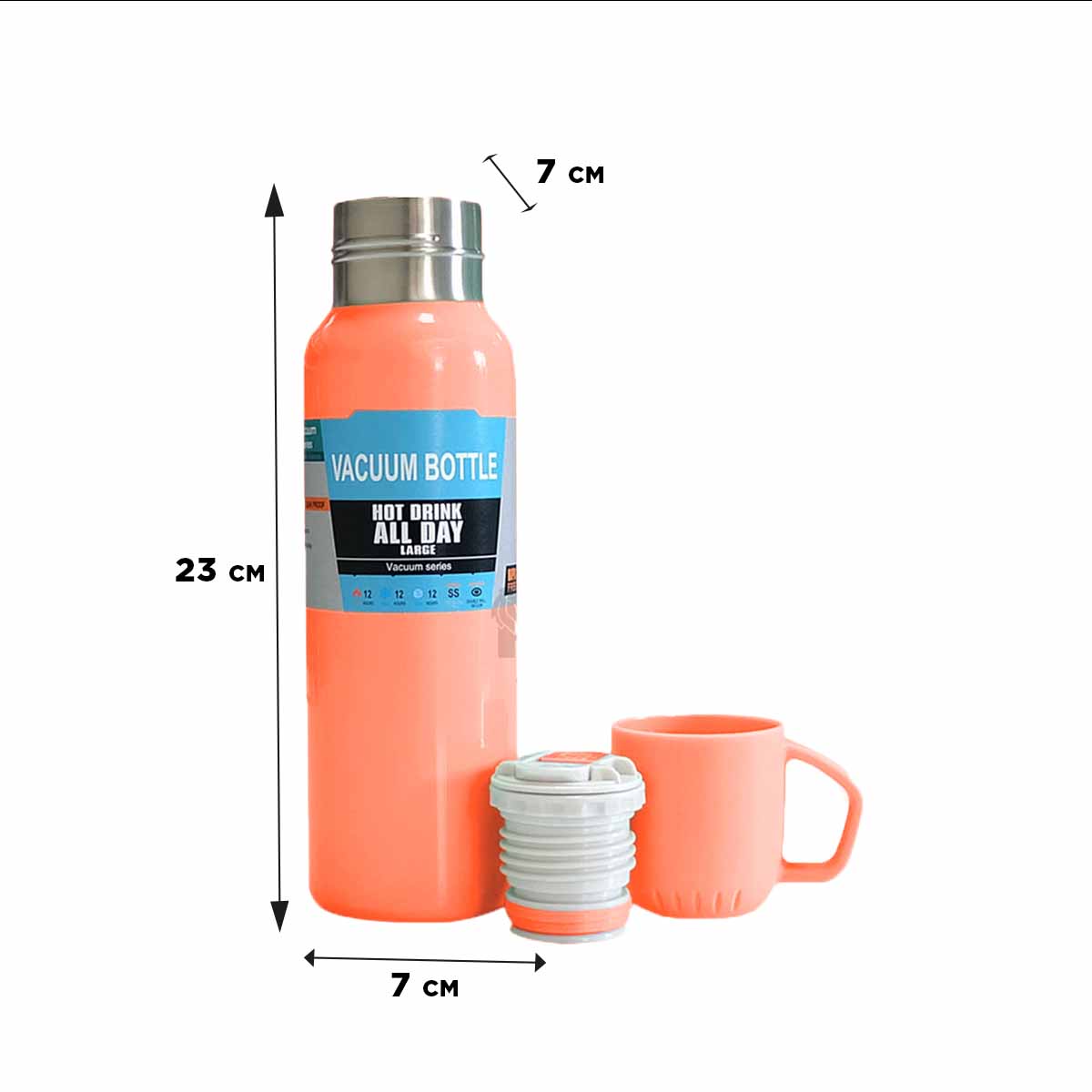 FRASCO DE VACIO TERMICO EN NARANJA 500ML Y+GIFT MINIAGENDA - 5