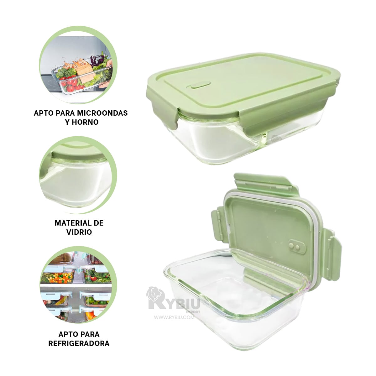 RECIPIENTE DE CONSERVACION EN VERDE 410ML Y+GIFT MINIAGENDA - 1