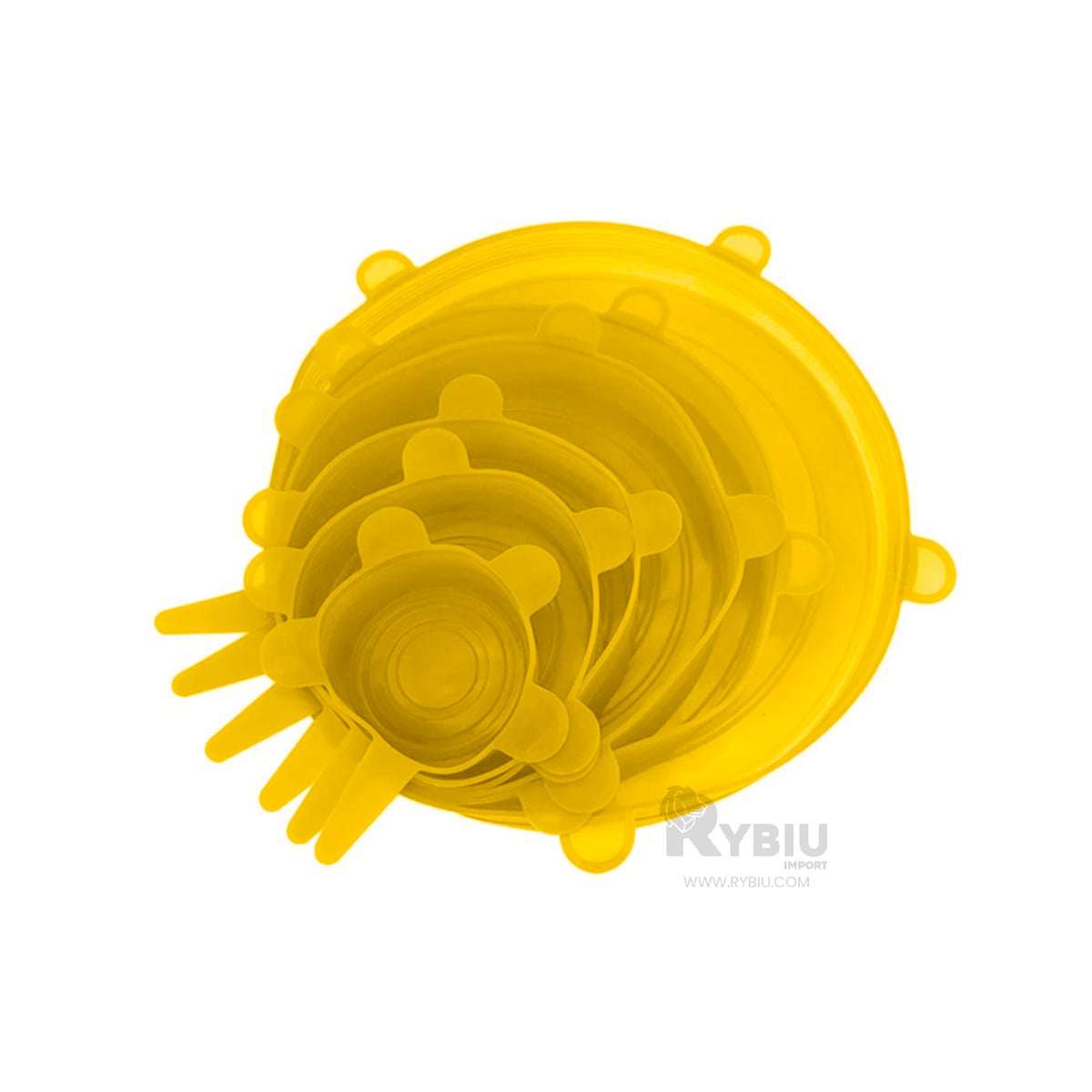 SET ACCESORIOS COCINA RYBIU CO30191 AMARILLO CERRADOR TAPERS + BANDERITAS ADHESIVAS - 1