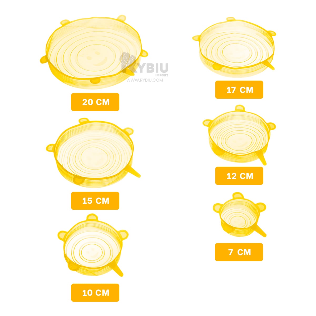 SET ACCESORIOS COCINA RYBIU CO30191 AMARILLO CERRADOR TAPERS + BANDERITAS ADHESIVAS - 5
