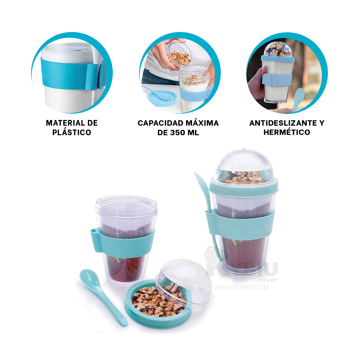 TAZA ELEGANTE EN 350ML CELESTE Y+REGALO AGENDITA - 3