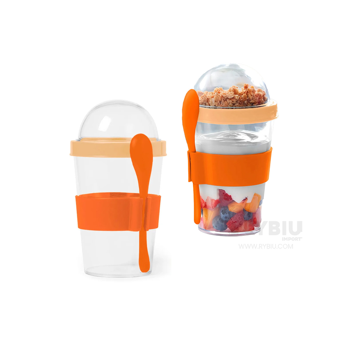 TAZA ERGONOMICA 350ML RYBIU CO29581 ANARANJADO +ENVOLTORIO DE REGALO - 4
