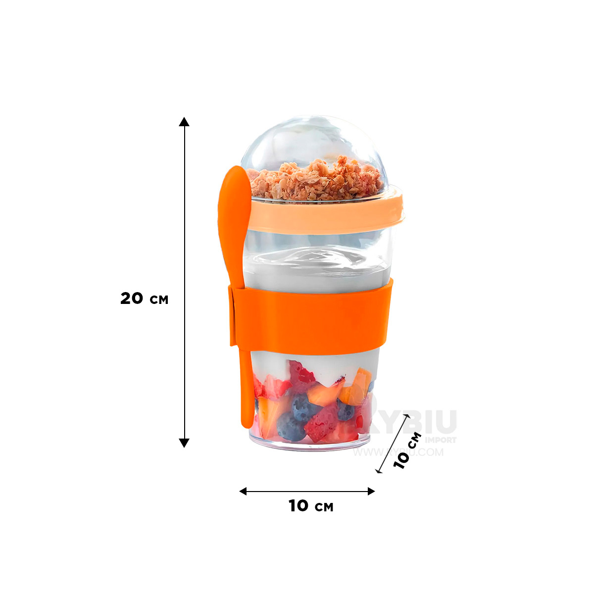 TAZA ERGONOMICA 350ML RYBIU CO29581 ANARANJADO +ENVOLTORIO DE REGALO - 5