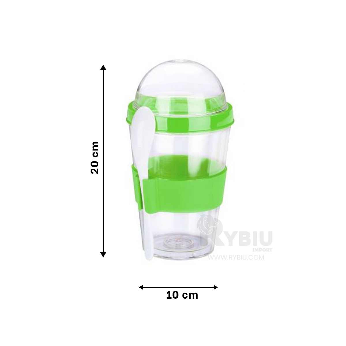 TAZA ERGONOMICA 350ML RYBIU CO29580 VERDE LIMON +ENVOLTORIO DE REGALO - 5