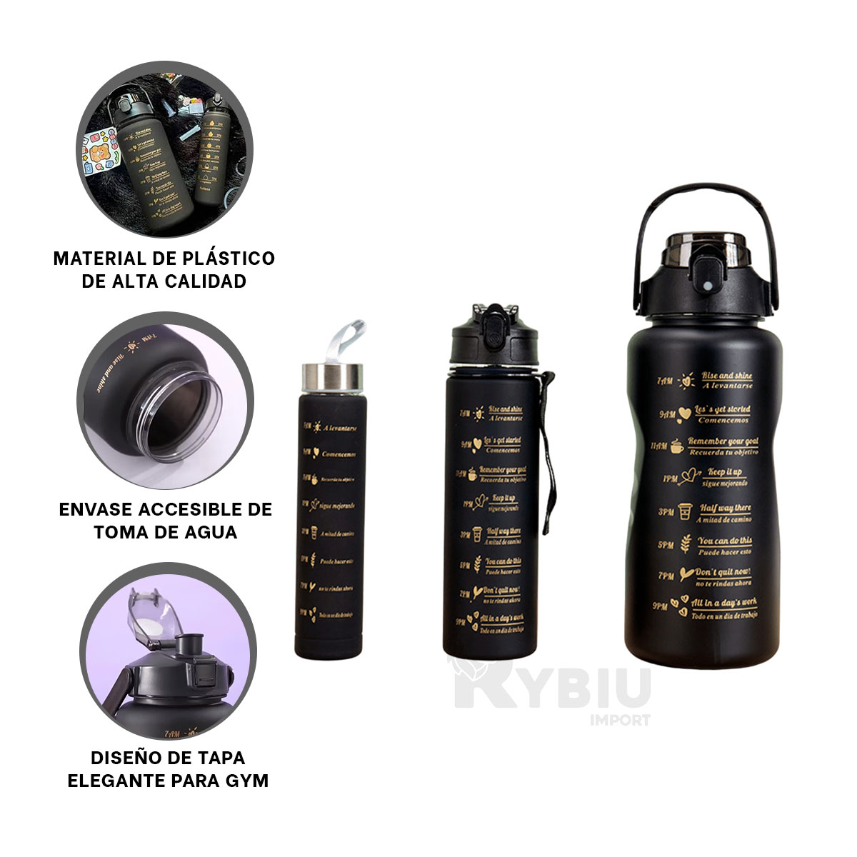 SET SURTIDO TOMATODOS RYBIU CO29584 TAPA NEGRA + ENVOLTORIO REGALO - 3