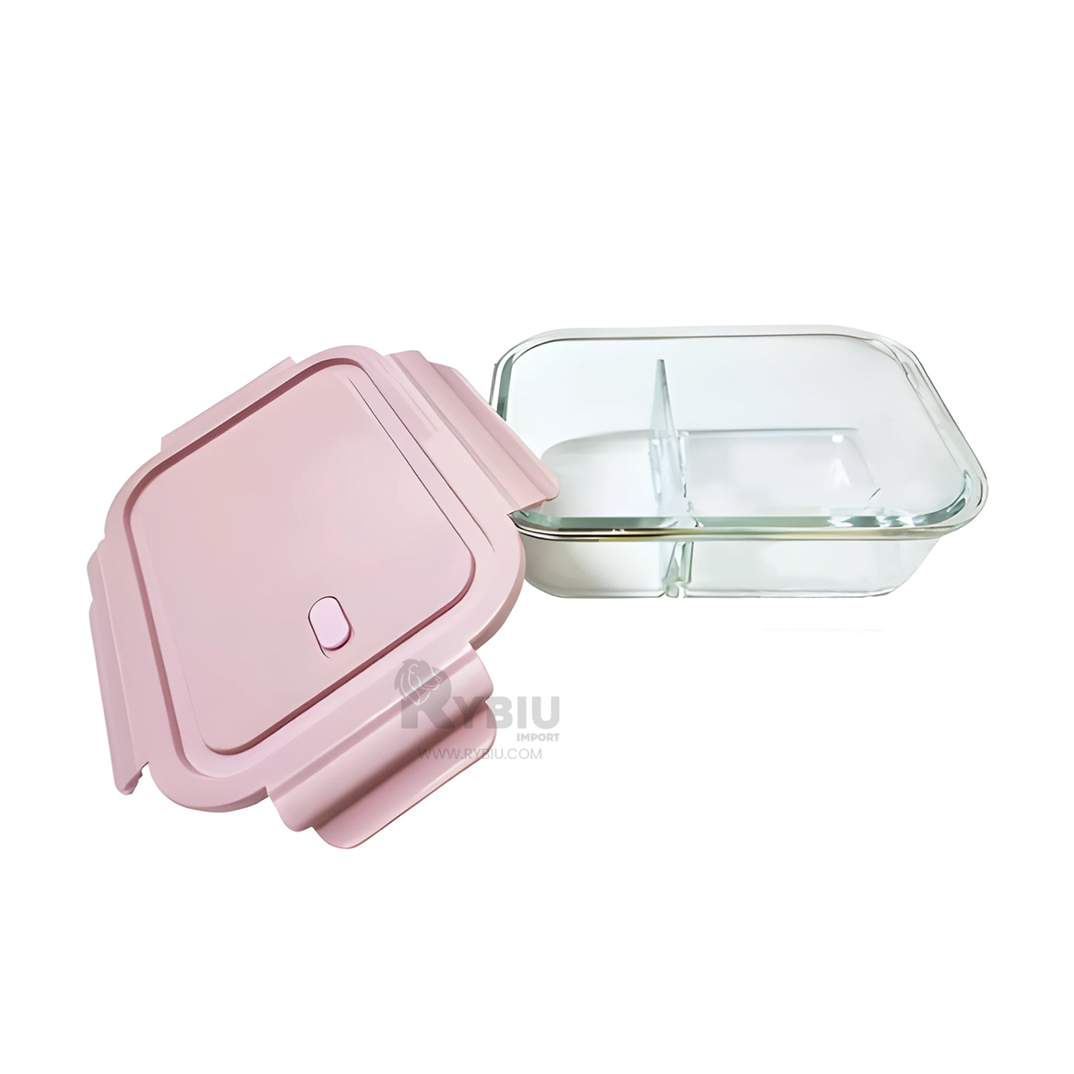 RECIPIENTE RESISTENTE CON TAPA RYBIU CO29560 ROSADO +ENVOLTORIO DE REGALO - 1