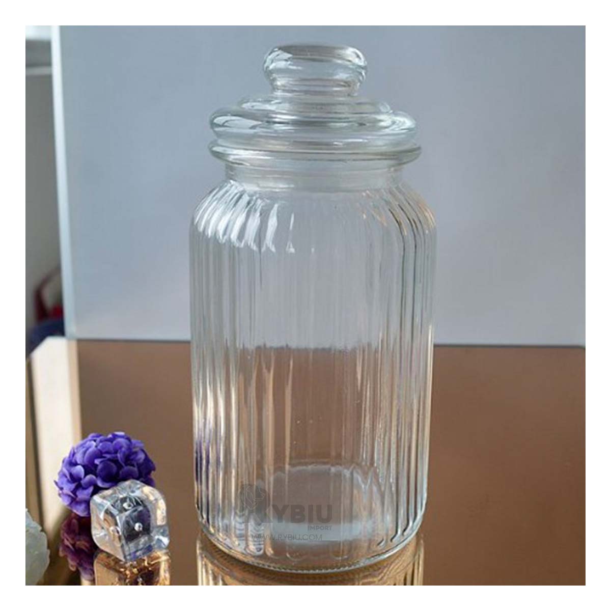 RECIPIENTE RYBIU CO29552 VIDRIO TRANSPARENTE UTIL 2 K + BANDERITAS ADHESIVAS - 2