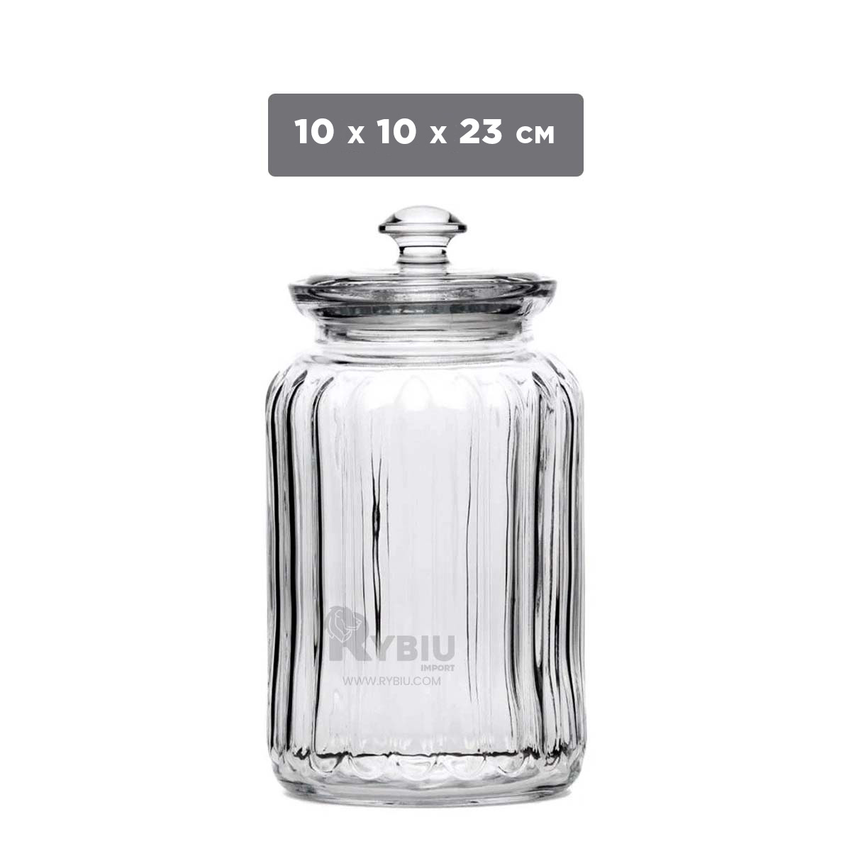 RECIPIENTE RYBIU CO29552 VIDRIO TRANSPARENTE UTIL 2 K + BANDERITAS ADHESIVAS - 5