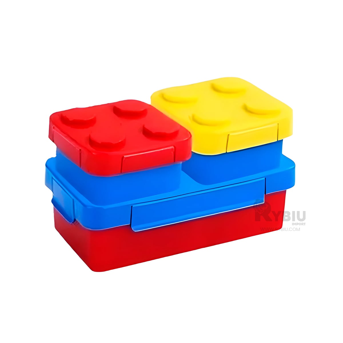 RECIPIENTE DE MODELO LEGO RYBIU CO29430 MULTICOLOR +BANDERITAS ADHESIVAS - 4