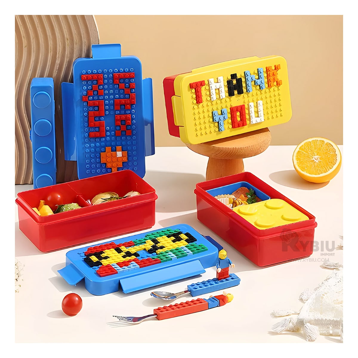 RECIPIENTE DIDACTICO RYBIU CO29430 MULTICOLOR +REGALO LIGAS PARA PEINAR - 2