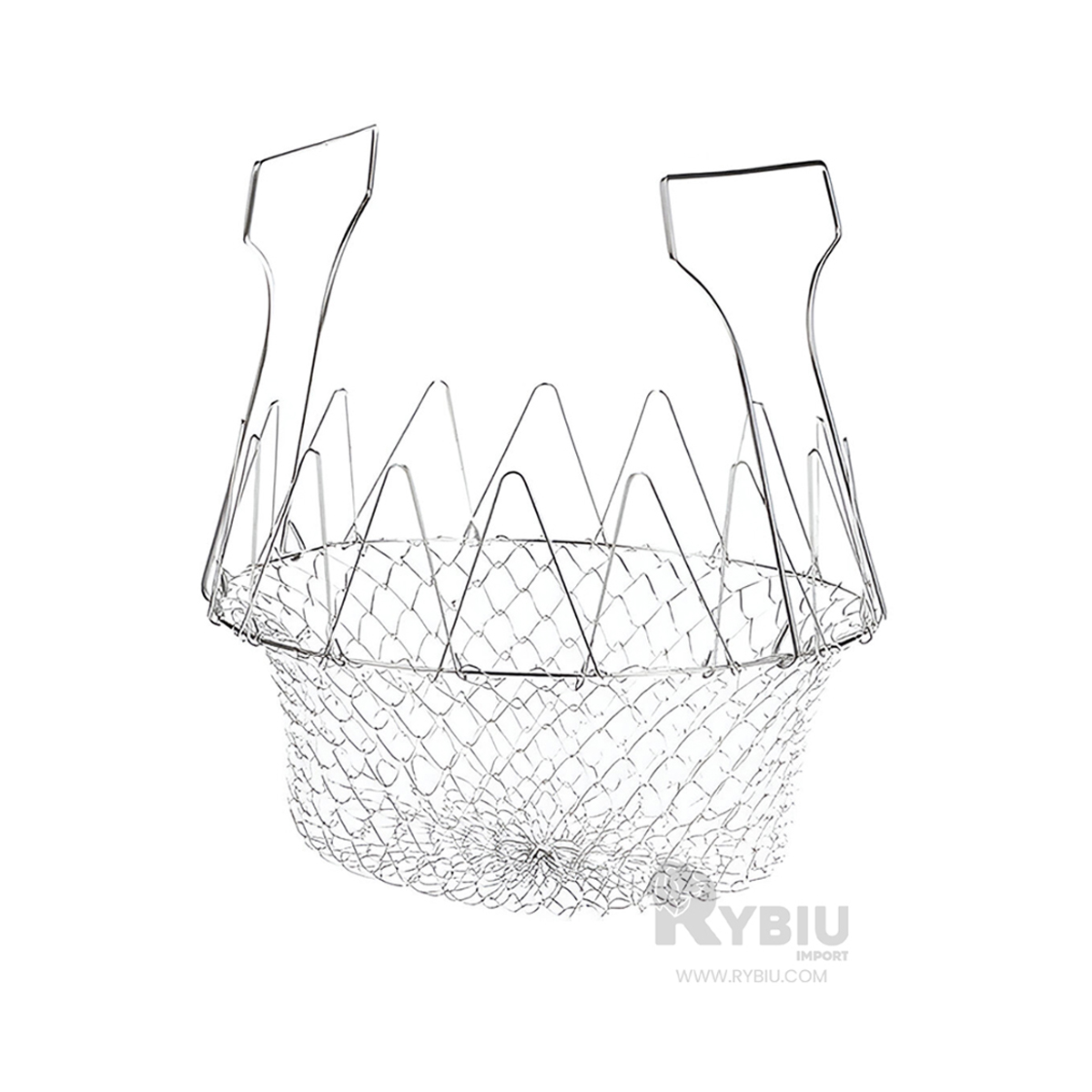 CANASTO FREIDOR RYBIU CO32484 PLATEADO CESTA FREIDORA UTIL 23 CM + ENVOLTORIO REGALO - 4