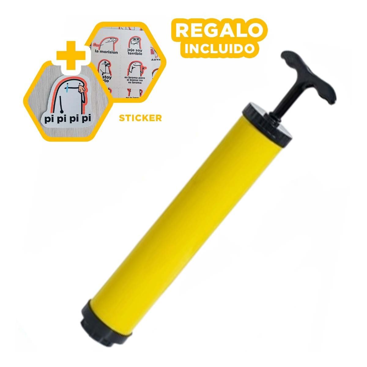 COMPRESOR MANUAL PARA EXTRAER AIRE DE BOLSAS AL VACIO Y+REGALO STICKER - 1