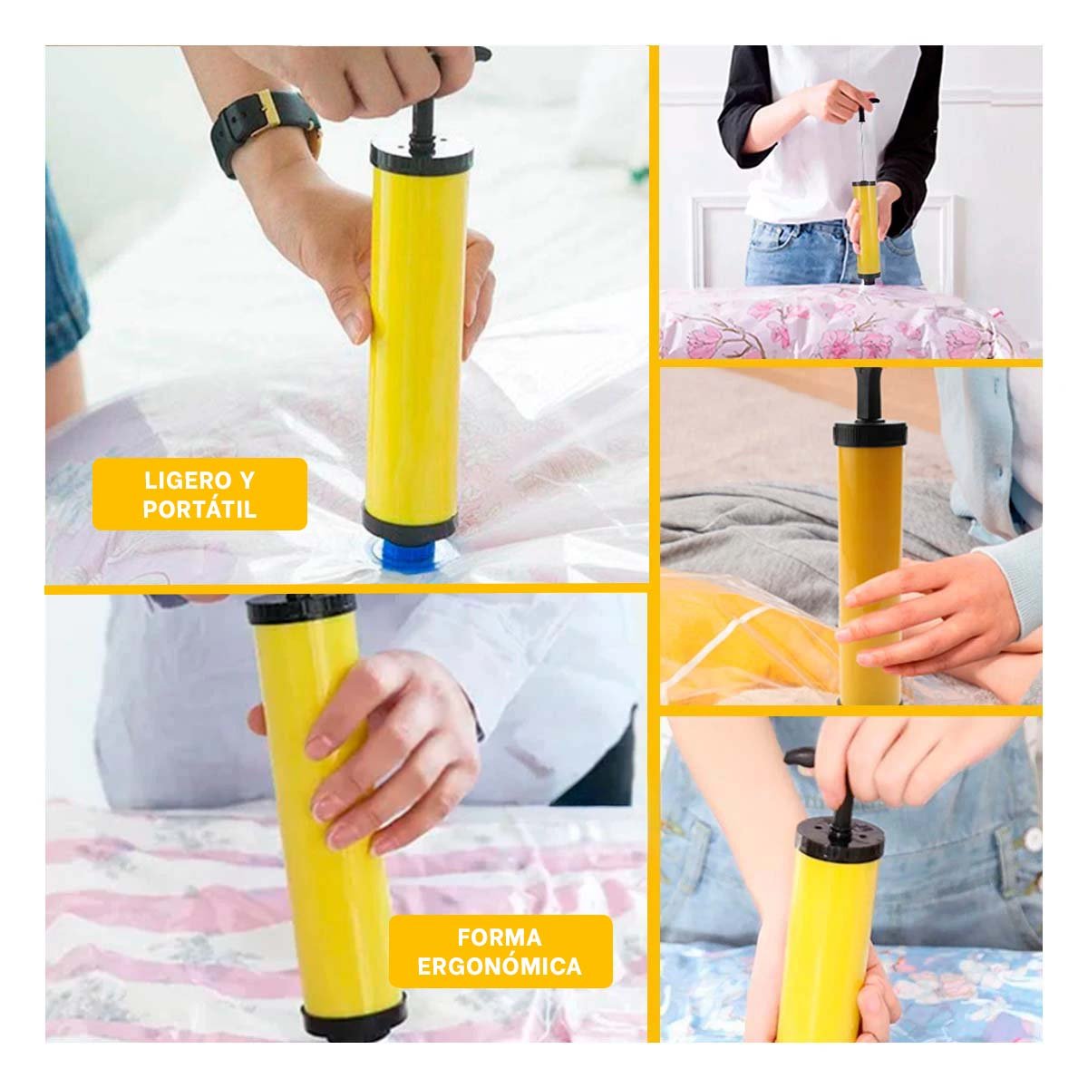 SELLADOR MANUAL DE AIRE PARA BOLSAS AL VACIO USO DOMESTICO Y+LIGAS REGALO - 5