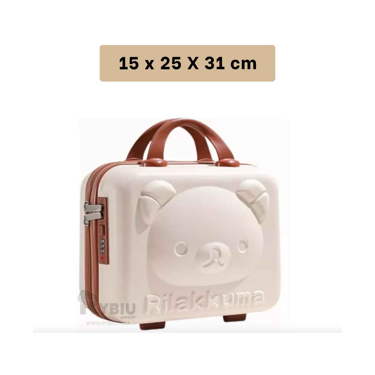 SET CAJA RYBIU HO32347 TRANSPORTABLE OSO BEIGE + REGALO AGENDITA - 5