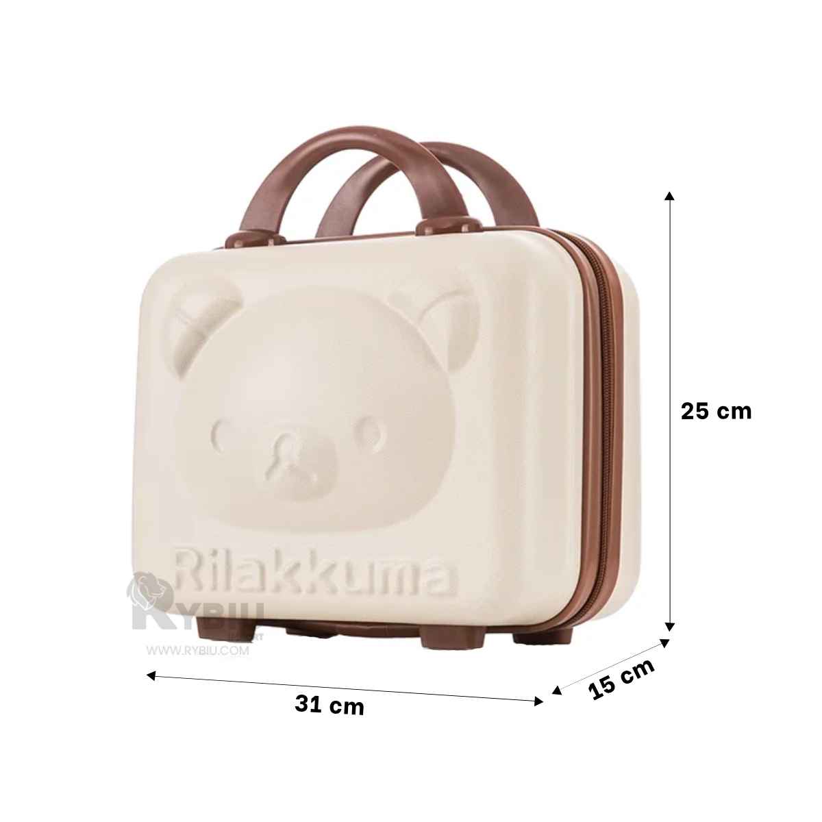 SET MALETIN RYBIU HO32347 PORTABLE OSO BEIGE + REGALO LIGAS PEINAR - 5