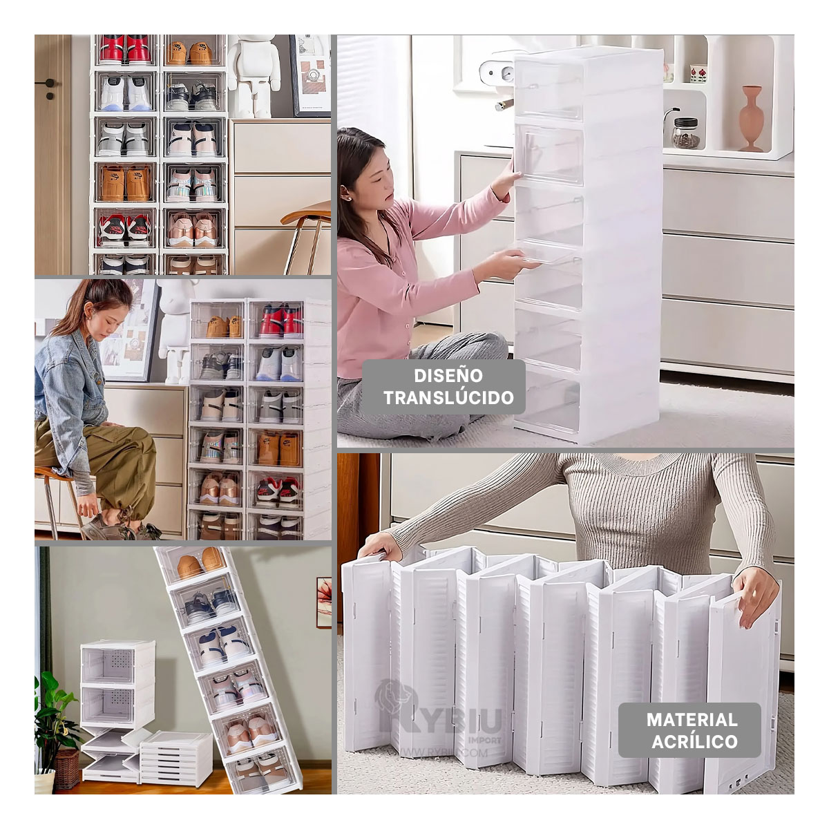 ORGANIZADOR RYBIU HO32420 BLANCO DURADERO + REGALO STICKERS - 1