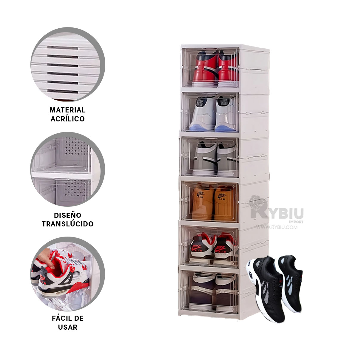 ORGANIZADOR RYBIU HO32420 BLANCO DURADERO + REGALO STICKERS - 4
