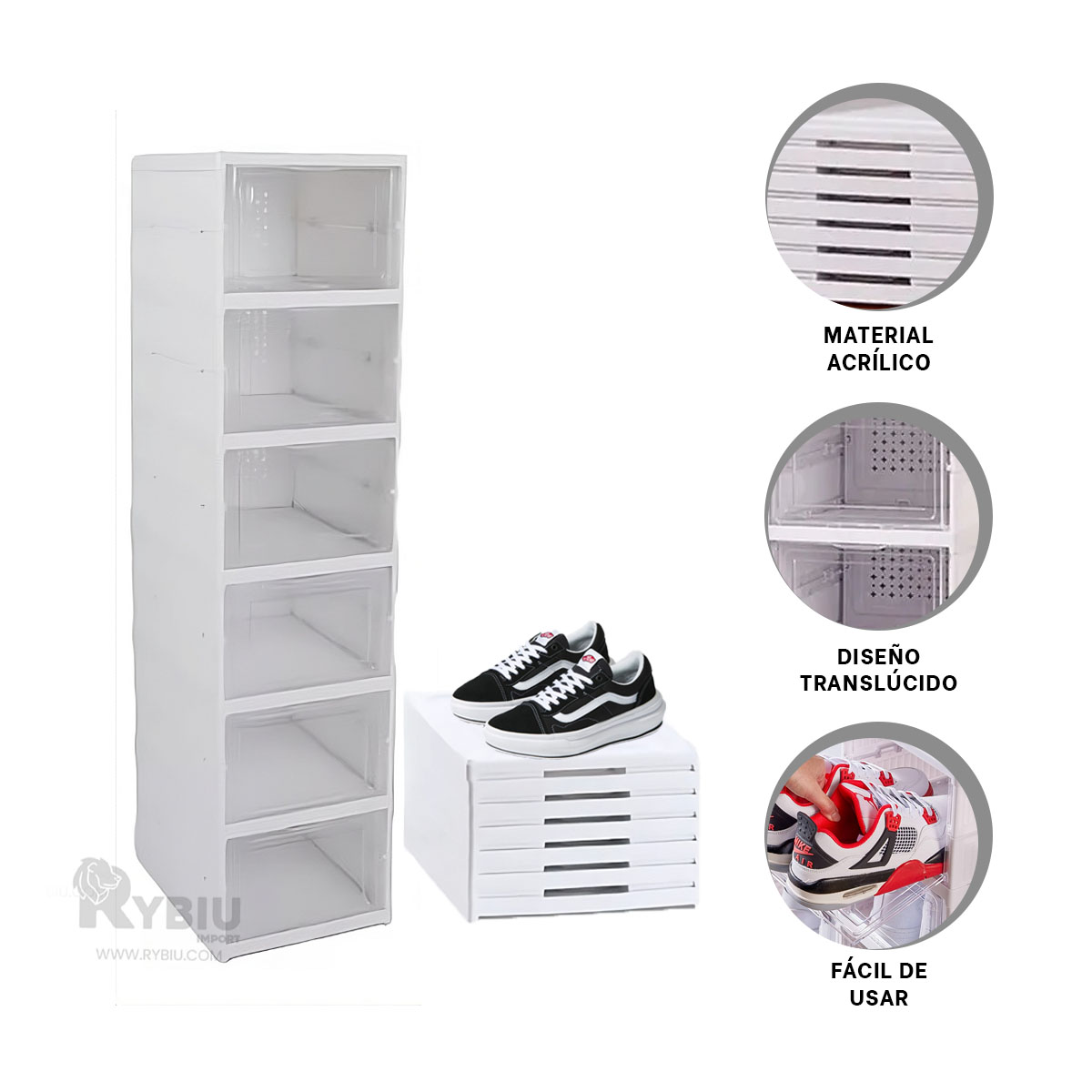 ORGANIZADOR RYBIU HO32420 BLANCO PRACTICO + REGALO AGENDITA - 4