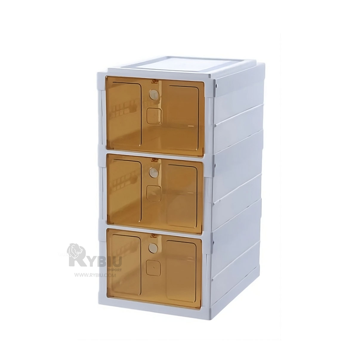 ORGANIZADOR RYBIU HO32422 BLANCO RESISTENTE CON TAPA AMBAR + REGALO STICKERS - 3
