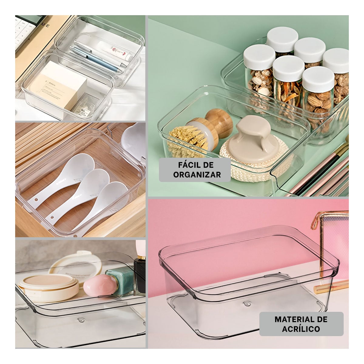 SET CLASIFICADOR RYBIU MOL1 TRANSPARENTE EFICIENTE 18.5X13.5X6.5 CM + GIFT MINIAGENDA - 2
