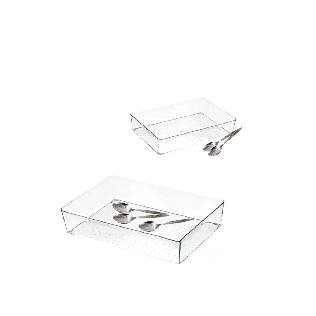 BANDEJA TRANSPARENTE ACRILICA RECTANGULAR PARA COCINA Y CASA Y+LIGAS REGALO - 3