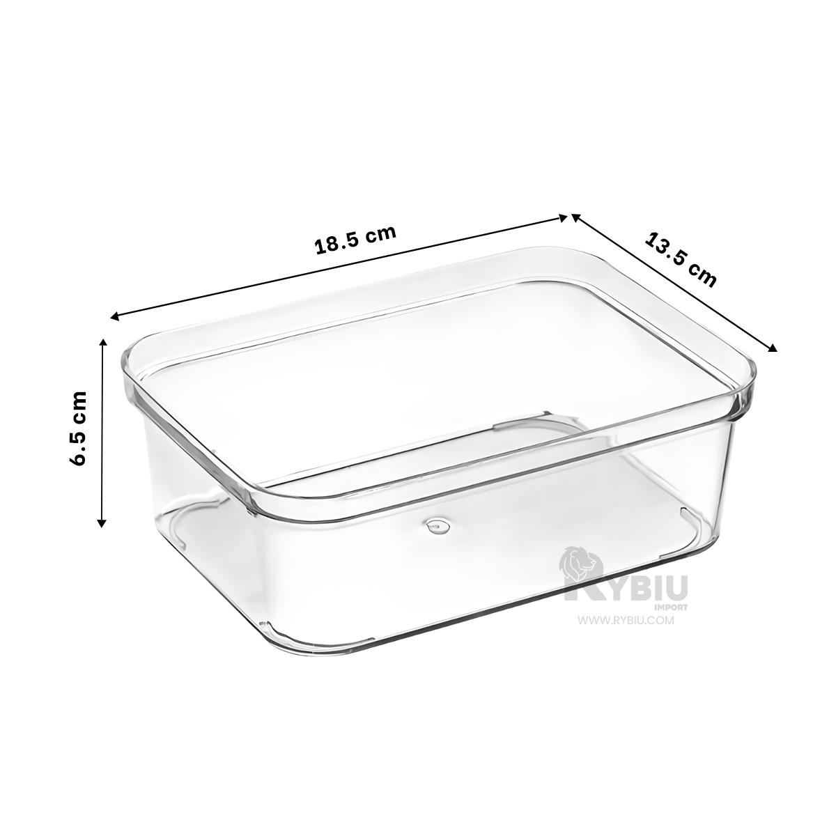 SET ORGANIZADOR ESCRITORIO RYBIU MOL1 TRANSPARENTE MINIMALISTA 18.5X13.5X6.5 CM + PAPEL REGALO - 5
