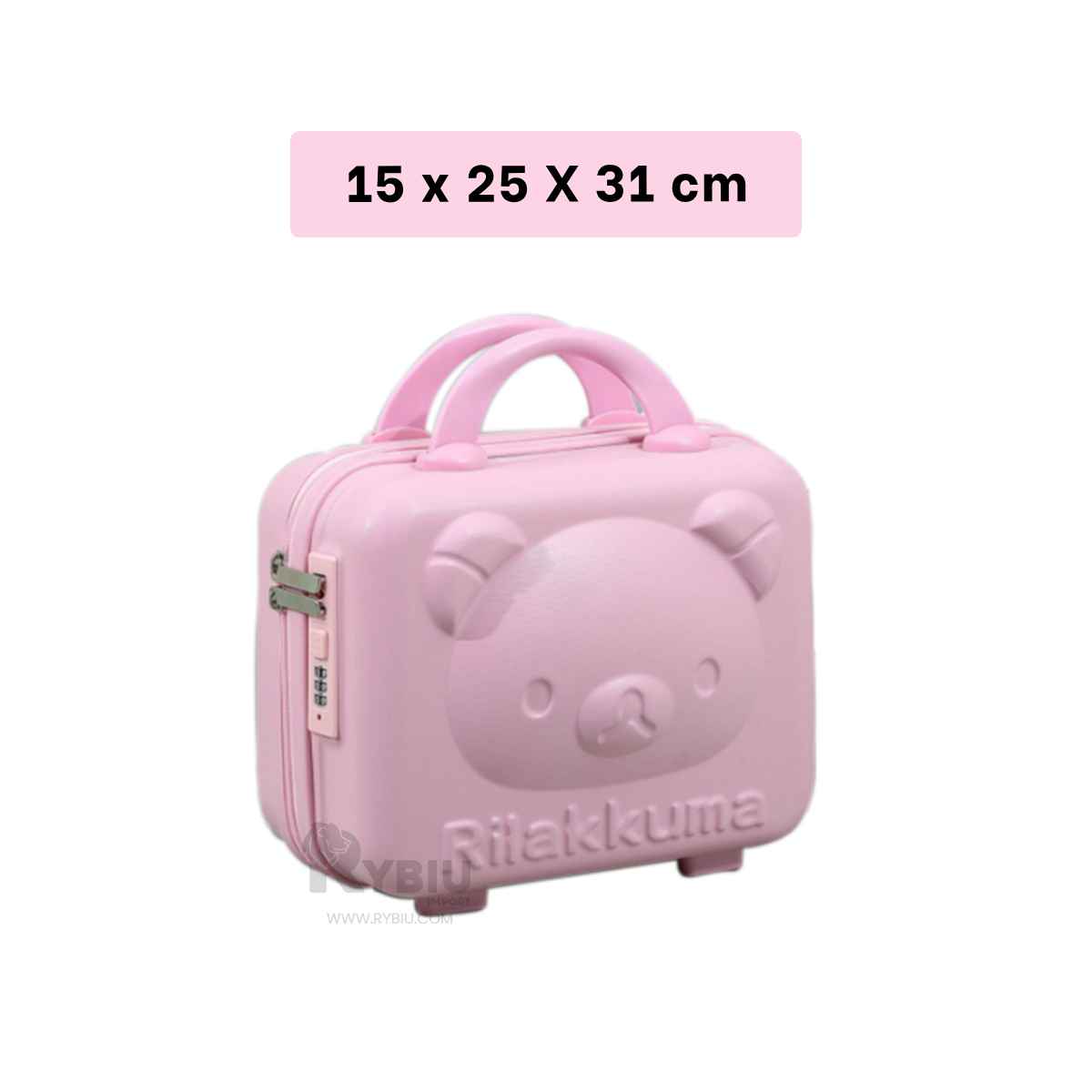 SET MALETIN RYBIU HO32346 FUNCIONAL ROSADO + REGALO LIGAS PEINAR - 5