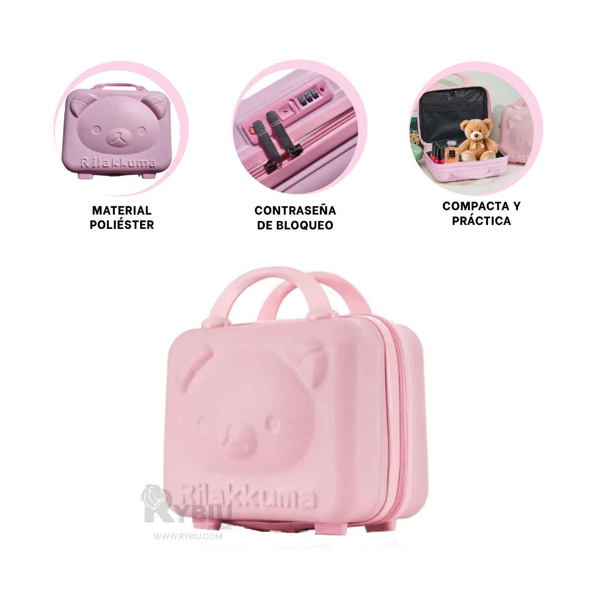 SET CAJA RYBIU HO32346 COMPACTA ROSADO + REGALO AGENDITA - 1
