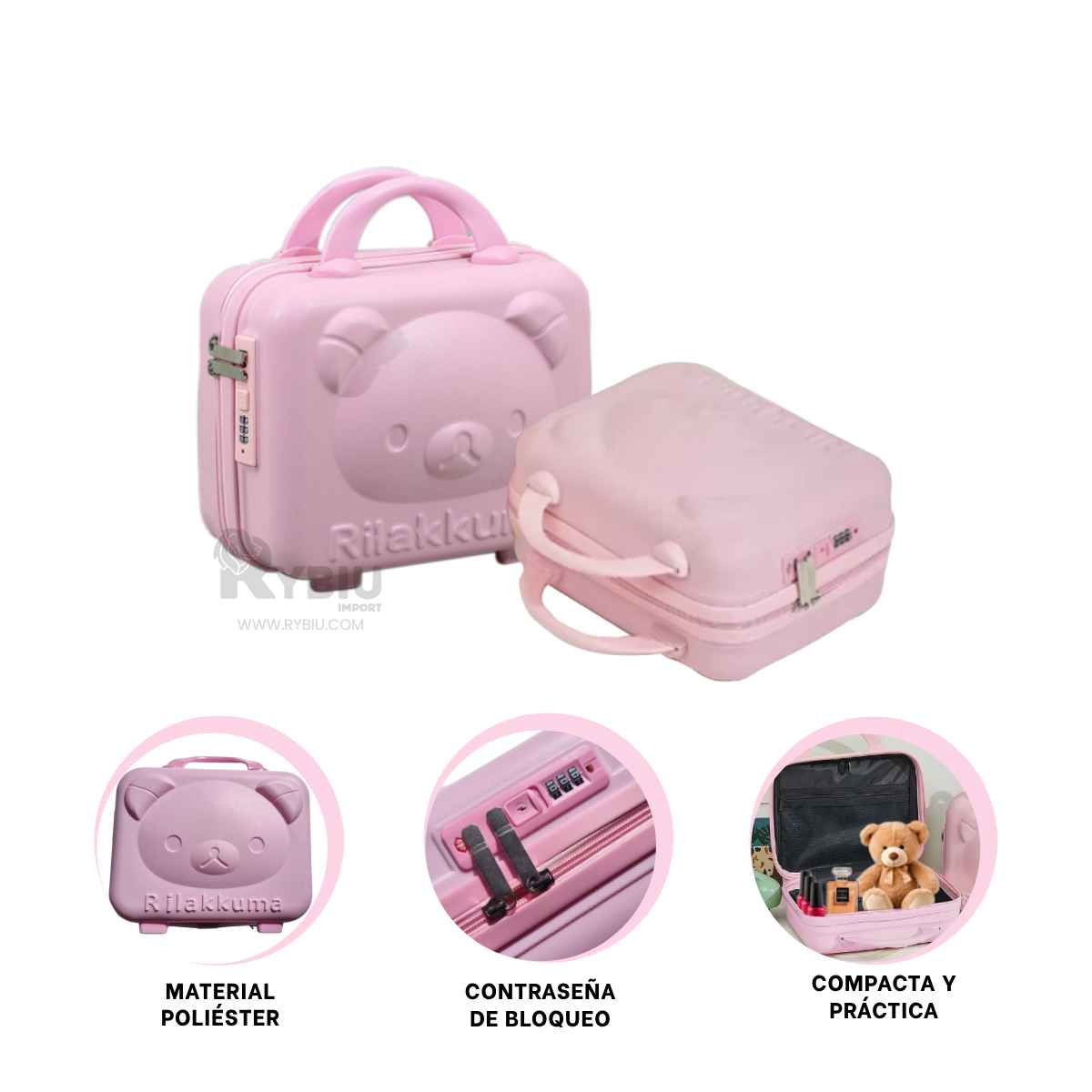 SET CAJA RYBIU HO32346 COMPACTA ROSADO + REGALO AGENDITA - 3