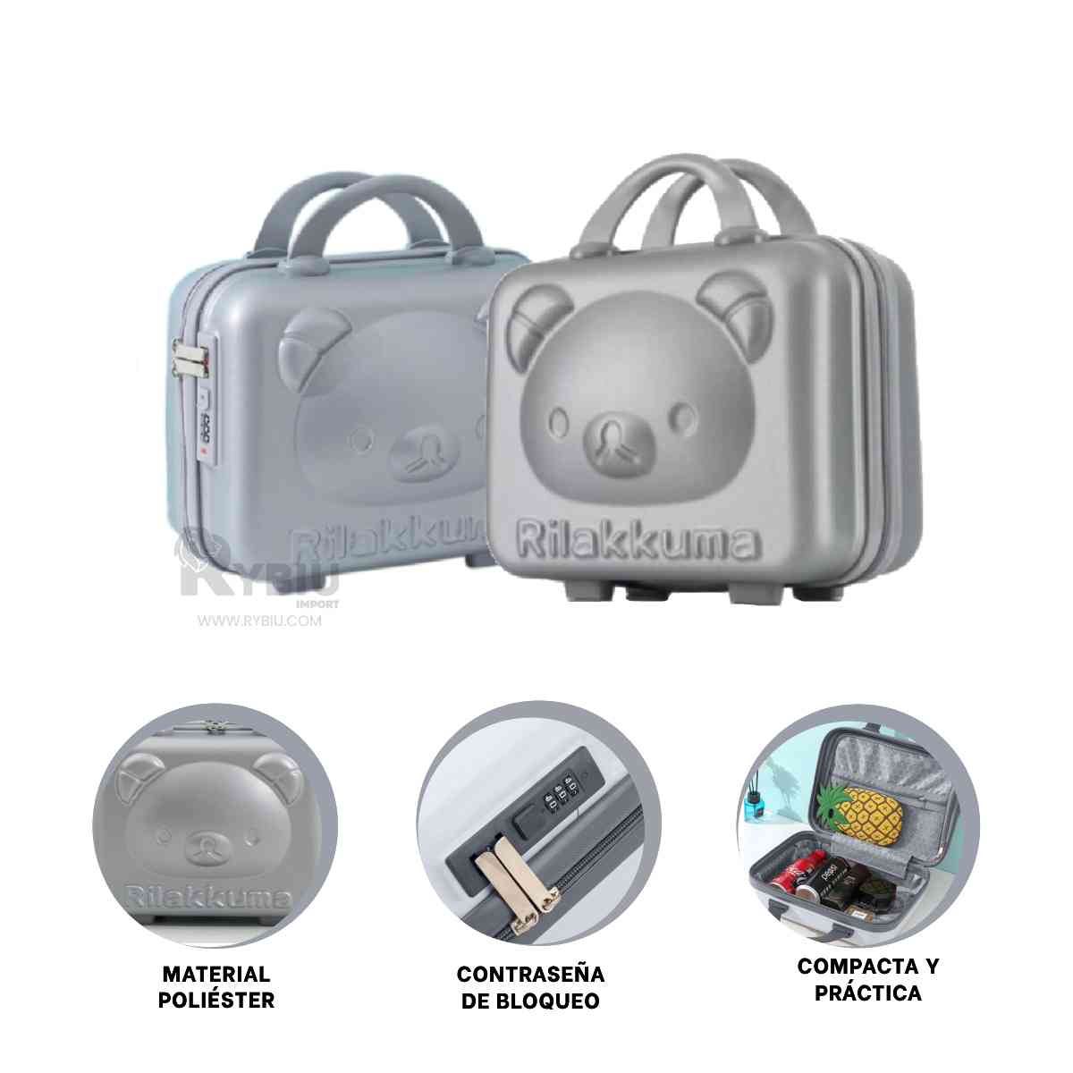 SET CAJA RYBIU HO32345 MODERNA PLOMO + GIFT STICKERS - 2