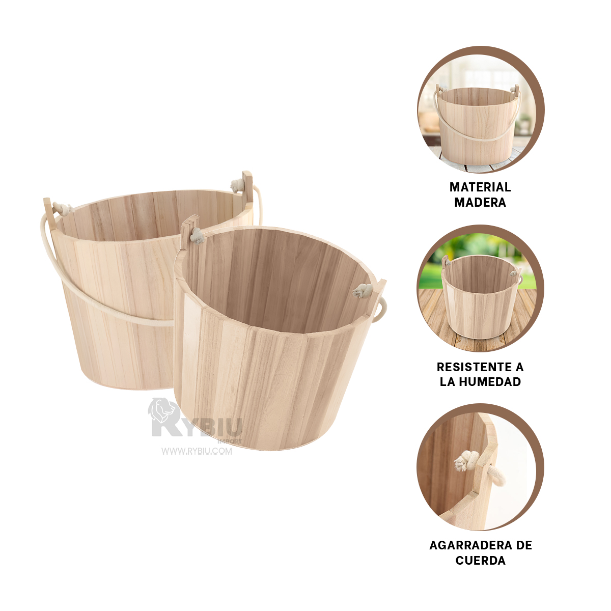 SET BALDE RYBIU HO32319 MADERA CLARA MODERNO HOGAR + GIFT MINIAGENDA - 4