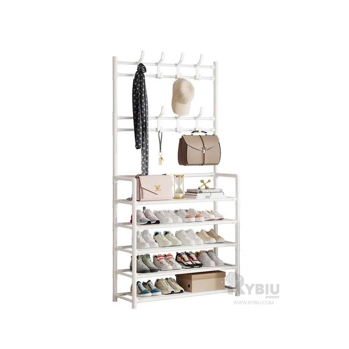 RACK RYBIU RECTO BLANCO UTIL ZAPATILLAS + BANDERITAS ADHESIVAS - 2