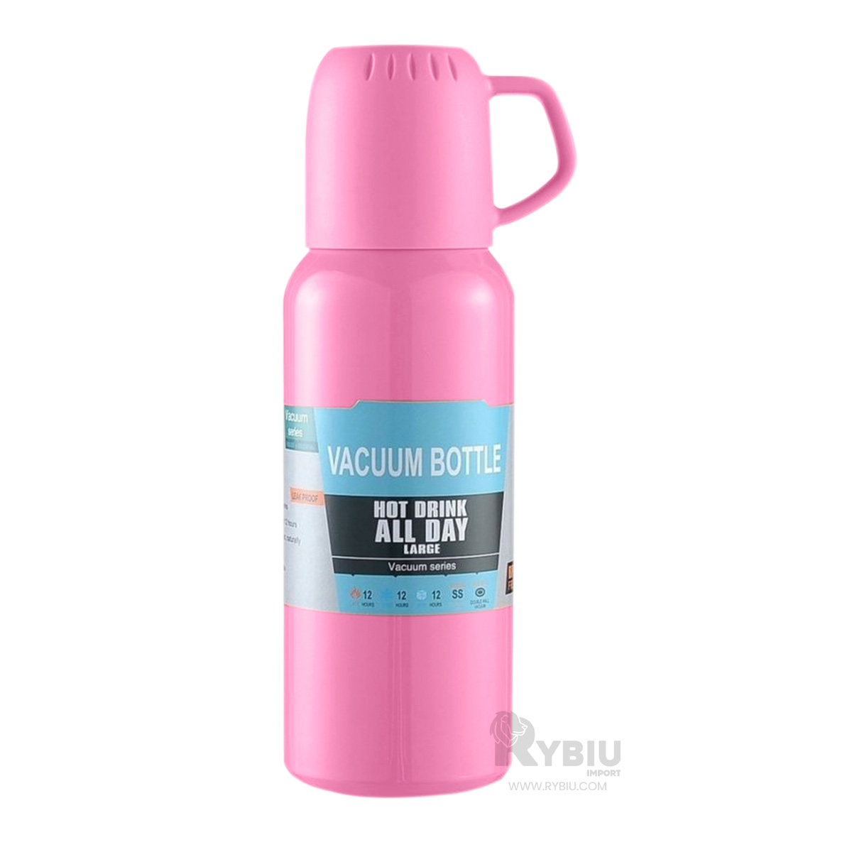 FRASCO DE ACERO RESISTENTE ROSADO 500ML Y+GIFT STICKERS - 3
