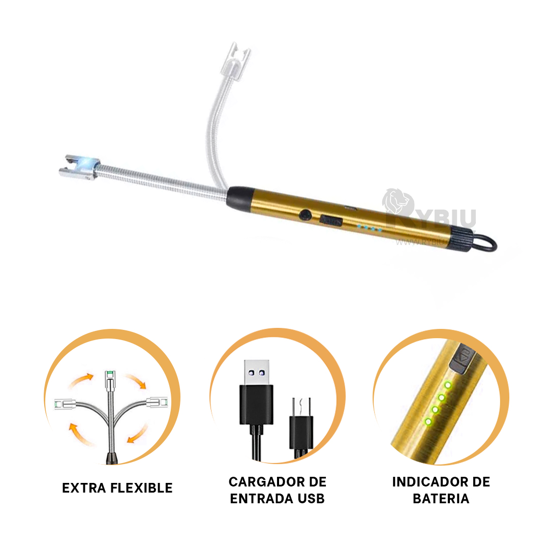 MECHERO RYBIU VERSATIL OCASION + REGALO STICKERS CO30504 DORADO - 3