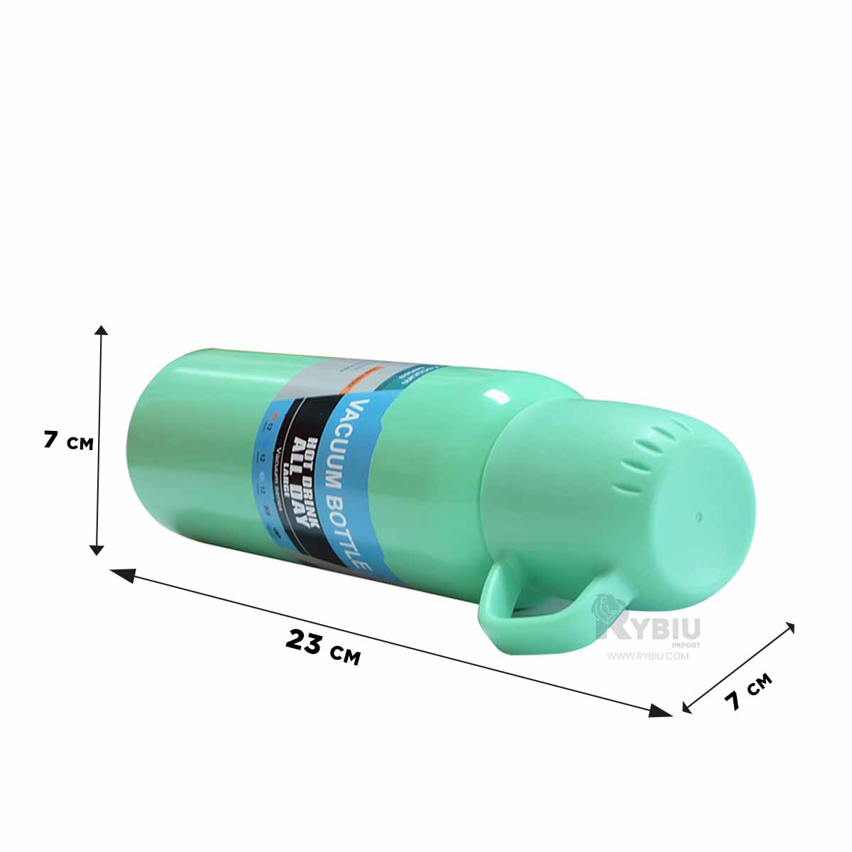 BOTELLA TERMICA EN VERDE 500ML Y+BANDERITAS ADHESIVAS - 5