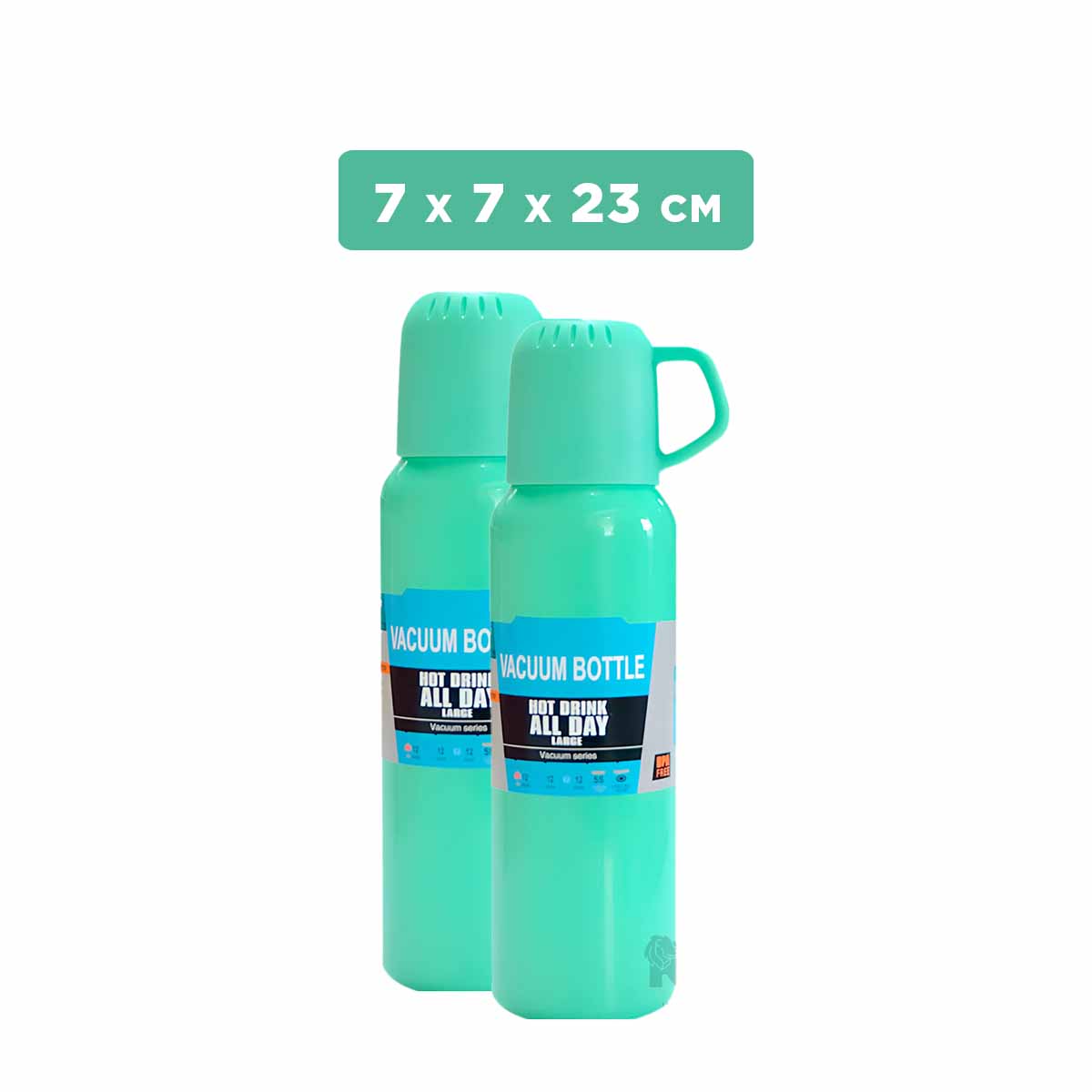 TERMO RYBIU CO32127 ACERO PERDURABLE VERDE 500ML + PAPEL REGALO - 5