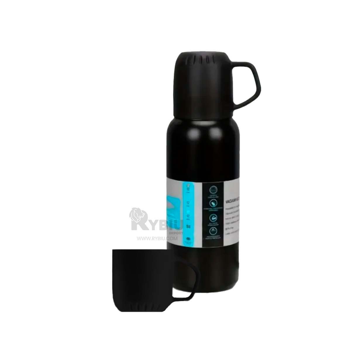 BOTELLA MULTIUSOS DE NEGRO 500ML Y+BANDERITAS ADHESIVAS - 3