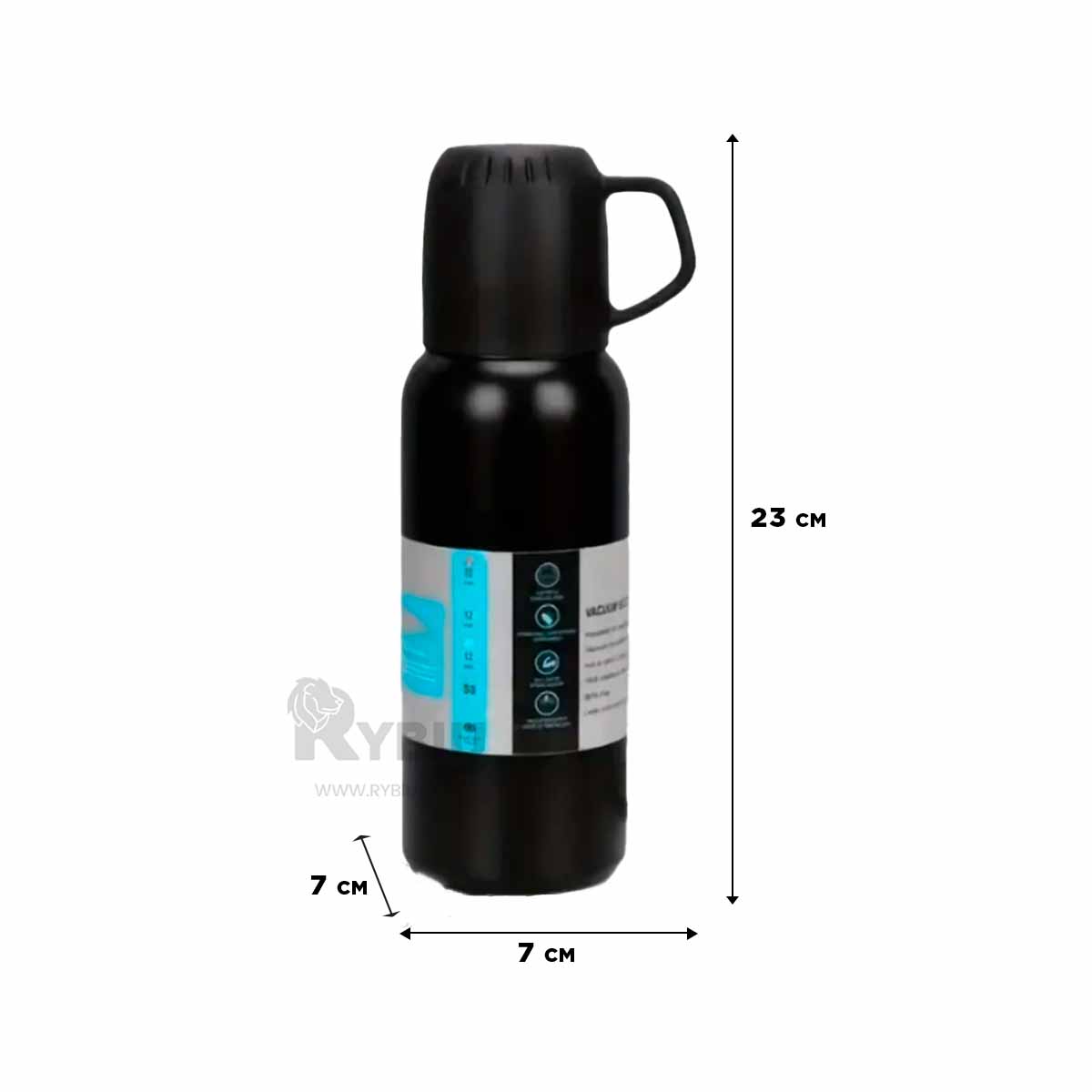 BOTELLA MULTIUSOS DE NEGRO 500ML Y+BANDERITAS ADHESIVAS - 5