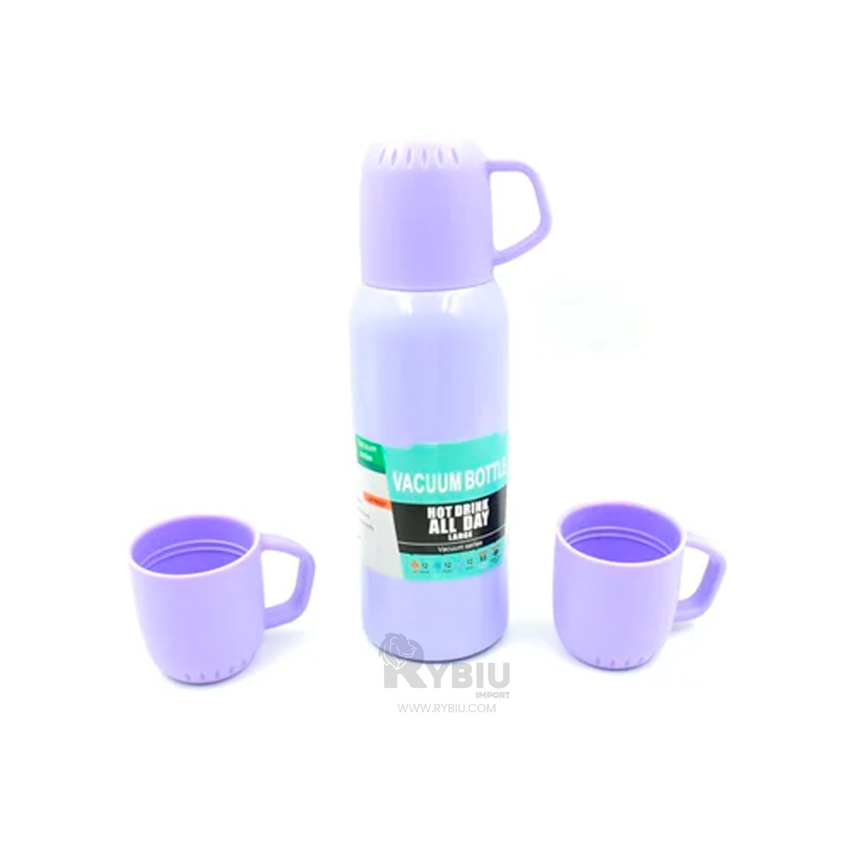 BOTELLA DE AGUA FRIA LILA 500ML Y+REGALO LIGAS PARA PEINAR - 4