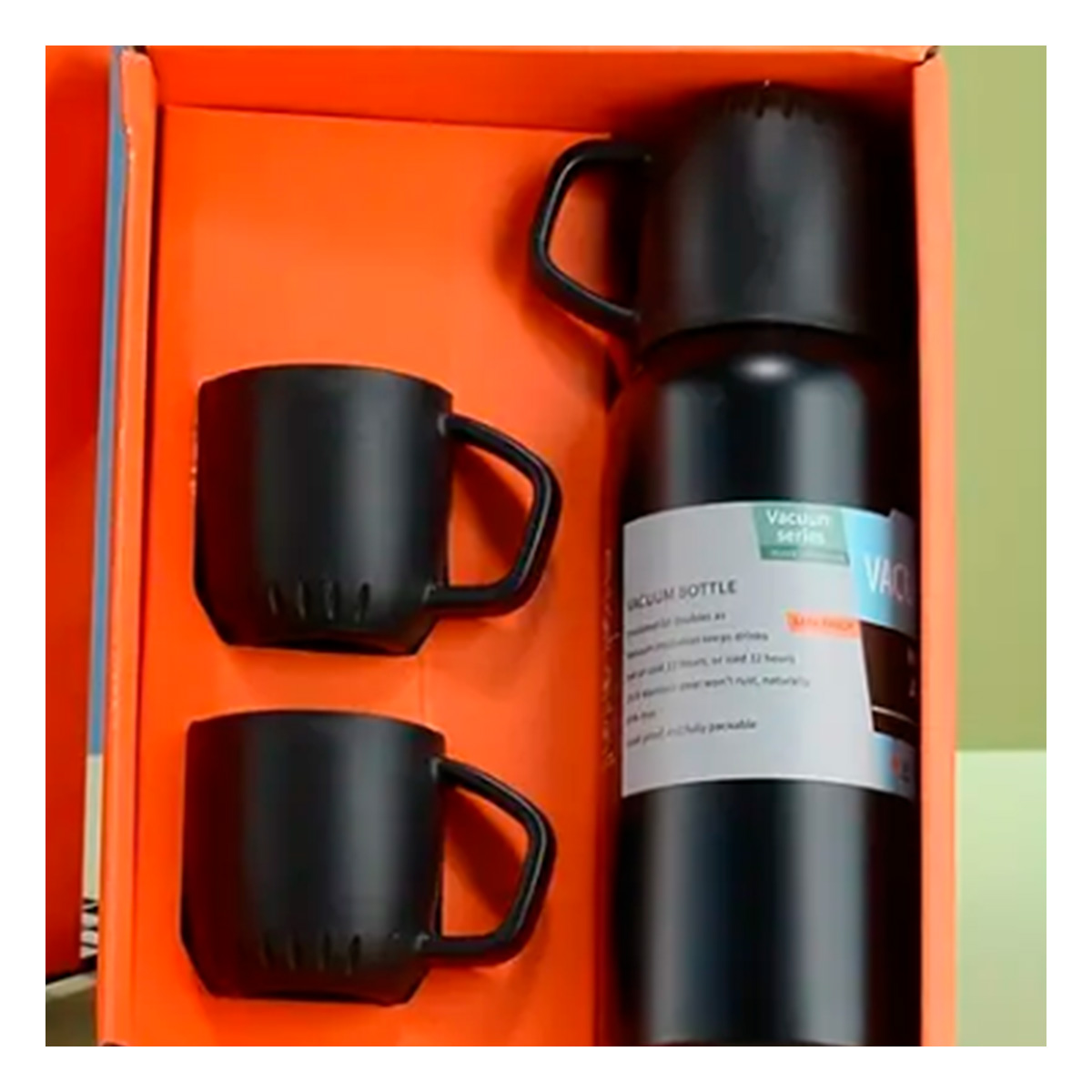 BIDÓN RYBIU CO32131 ACERO TERMO AISLANTE TONO NEGRO 500ML + REGALO AGENDITA - 2