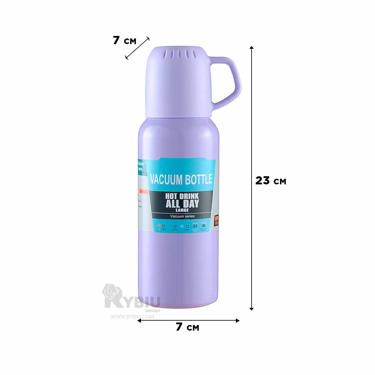FRASCO DE VACIO TERMICO EN TONO LILA 500ML Y+GIFT MINIAGENDA - 5