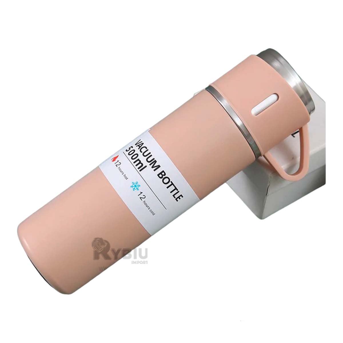 BOTELLA TEMPERAMENTAL EN ROSADO Y+REGALO LIGAS PARA PEINAR - 4