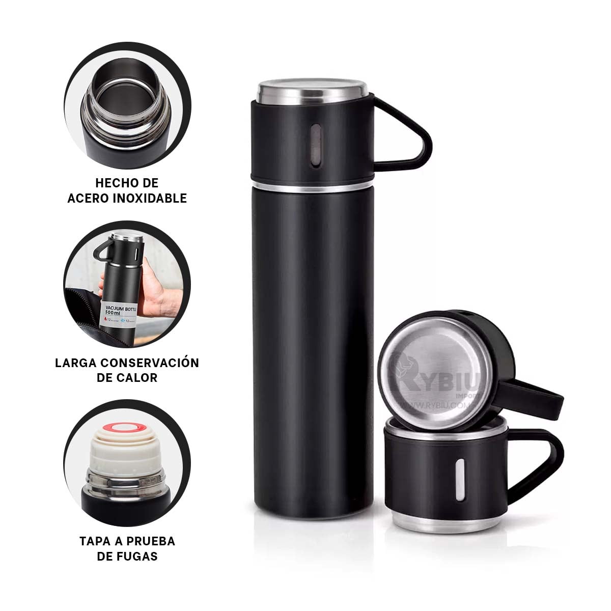 SET RESISTENTE CON SERVIDORES EN NEGRO Y+REGALO STICKERS - 2