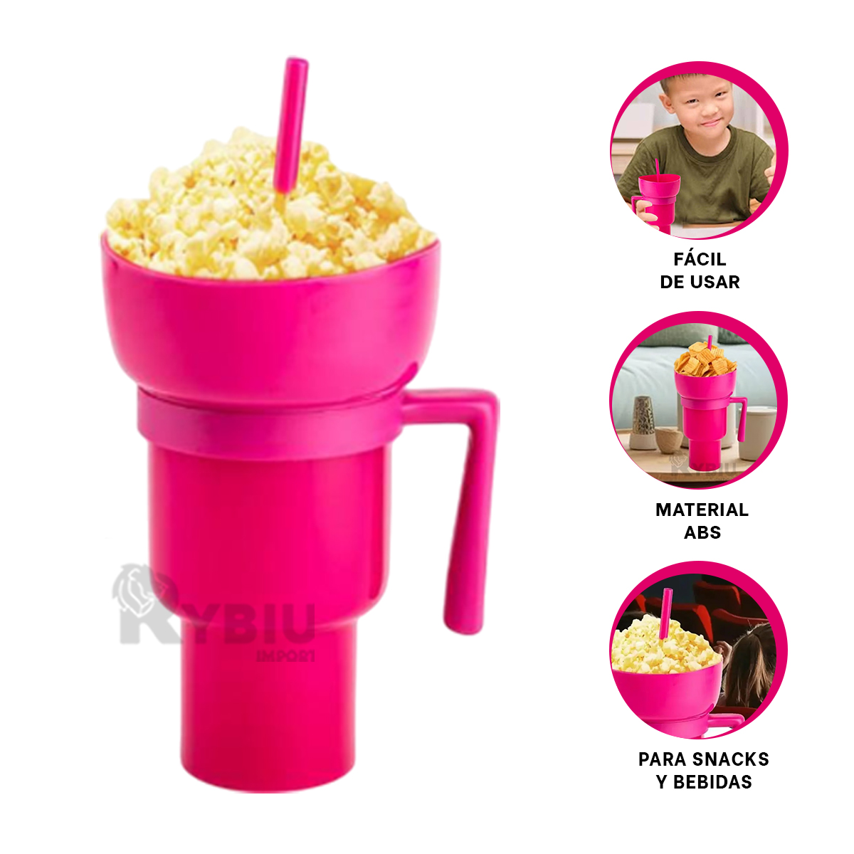 VASO PARA DULCES RYBIU CO29760 ROSADO +PAPEL DE REGALO - 1