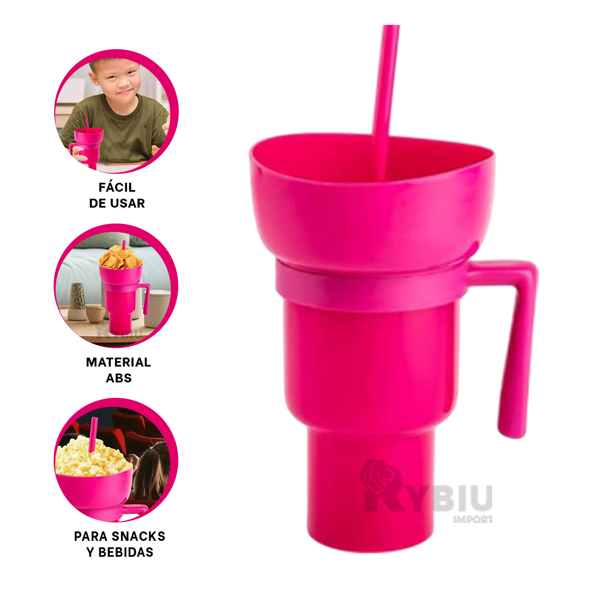 VASO PARA DULCES RYBIU CO29760 ROSADO +PAPEL DE REGALO - 2