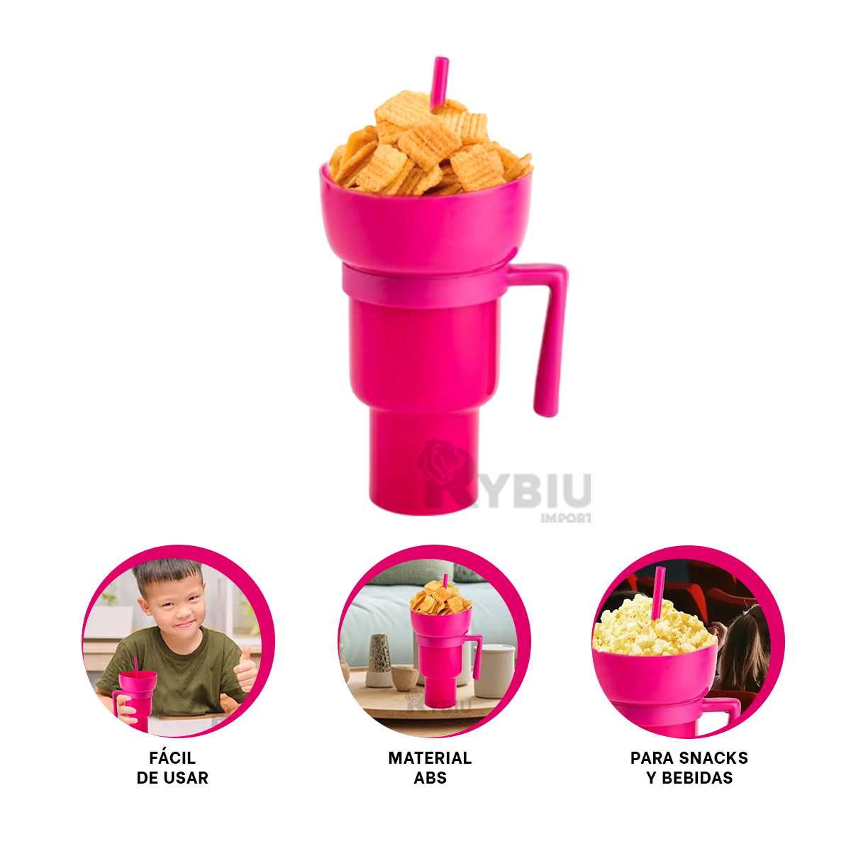 VASO PARA DULCES RYBIU CO29760 ROSADO +PAPEL DE REGALO - 4