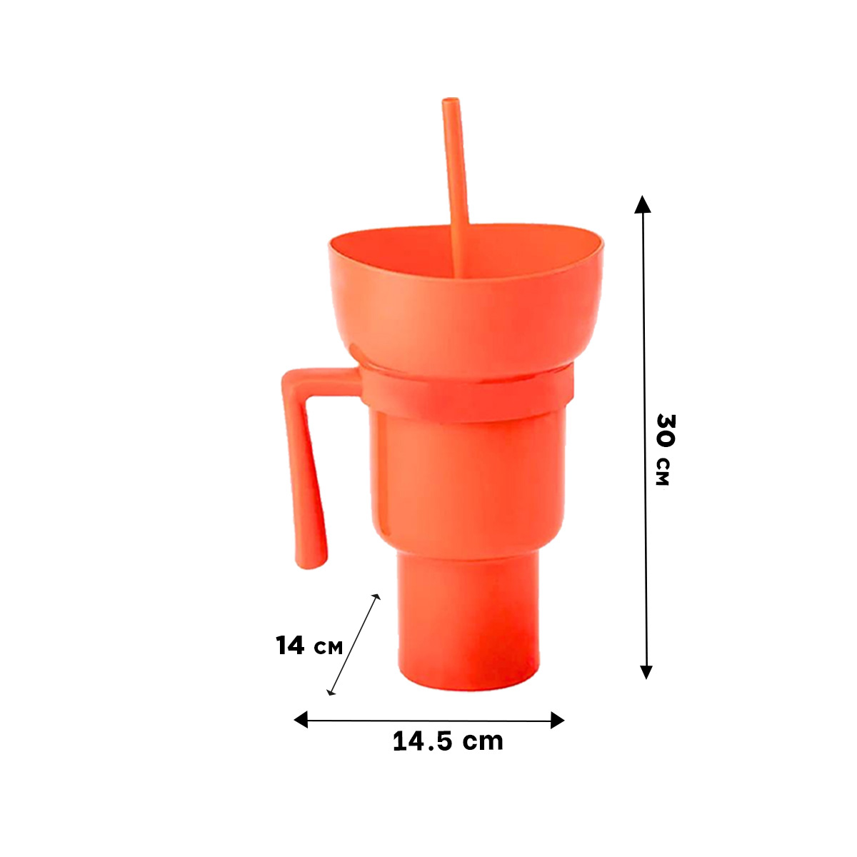 TAZA PARA REFRESCO RYBIU CO29761 NARANJA +BANDERITAS ADHESIVAS - 5