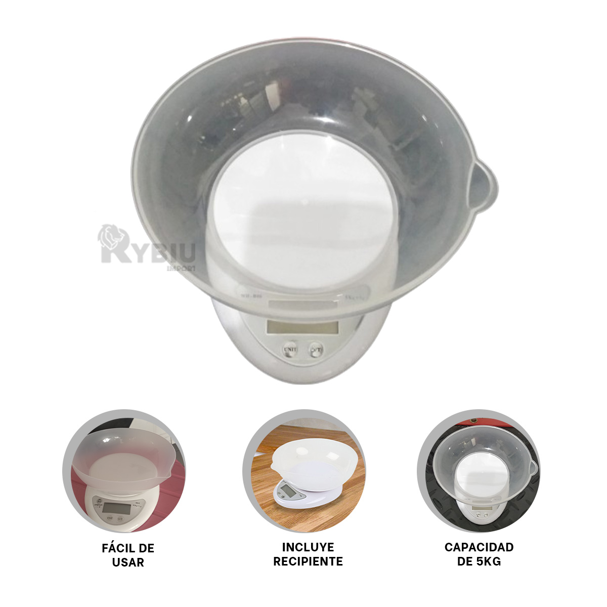 BALANZA RYBIU CO30071 BLANCO GRAMERA REPOSTERIA + REGALO AGENDITA - 3