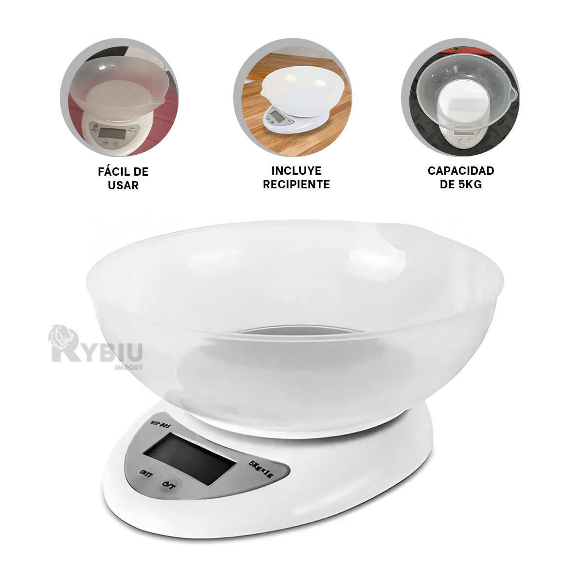 BALANZA RYBIU CO30071 BLANCO GRAMERA REPOSTERIA + REGALO AGENDITA - 4